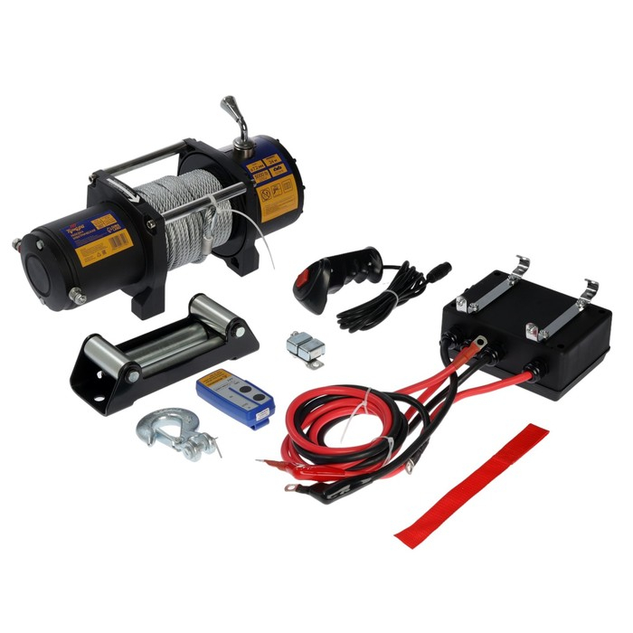 Лебедка электрическая ТУНДРА, 12/24V, 5000 lb (2.3 т), 2.7 л.с., до 8.5 м/мин, 7.2 мм х 24 м Лебедка электрическая ТУНДРА, 12/24V, 5000 lb (2.3 т), 2.7 л.с., до 8.5 м/мин, 7.2 мм х 24 м