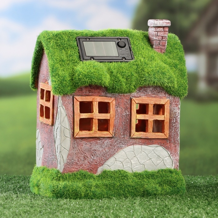 Садовый фонарь  Садовый фонарь "Домик Хоббита" 16х10х22см