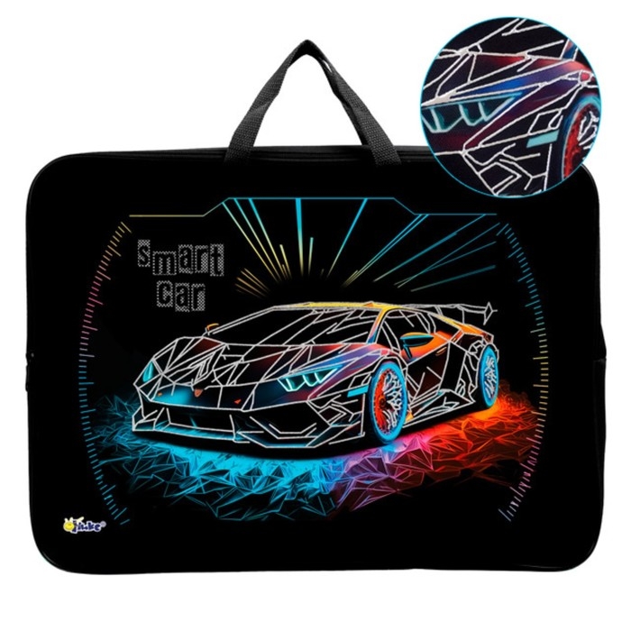 Папка А3 с ручками текстиль 75 мм 475*345 мм ПМД 3-22-4 мал Smart car (тесьма) фольга 72965 Папка А3 с ручками текстиль 75 мм 475*345 мм ПМД 3-22-4 мал Smart car (тесьма) фольга 72965