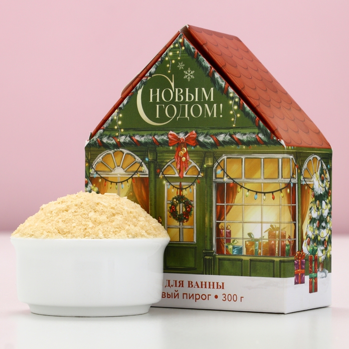 Соль для ванны «С Новым Годом!», 300 г, аромат персикового пирога, ЧИСТОЕ СЧАСТЬЕ Соль для ванны «С Новым Годом!», 300 г, аромат персикового пирога, ЧИСТОЕ СЧАСТЬЕ