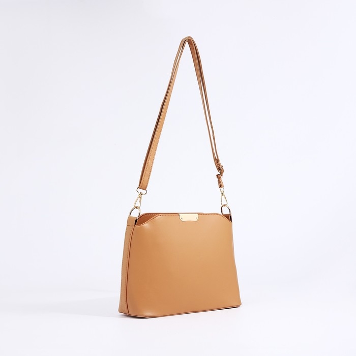 Сумка кросс-боди на молнии, цвет бежевый