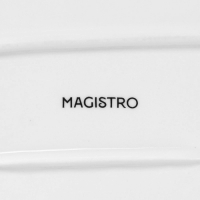 Блюдо фарфоровое с соусником Magistro «Бланш», 30×13,5 см, цвет белый