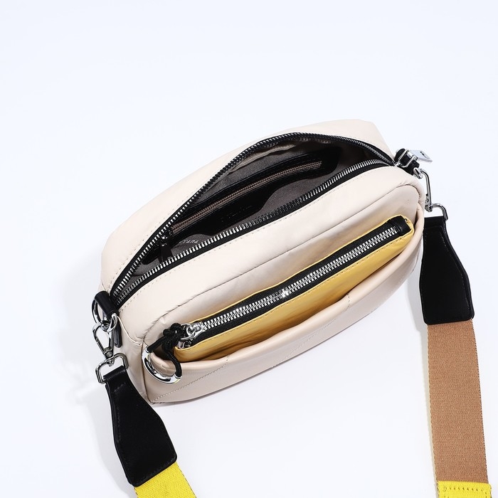 Сумка кросс-боди на молнии, цвет бежевый Сумка кросс-боди на молнии, цвет бежевый