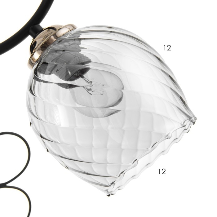 Люстра Люстра "Аста" 5хЕ27 40Вт чёрно-золотой 50х50х27 см BayerLux