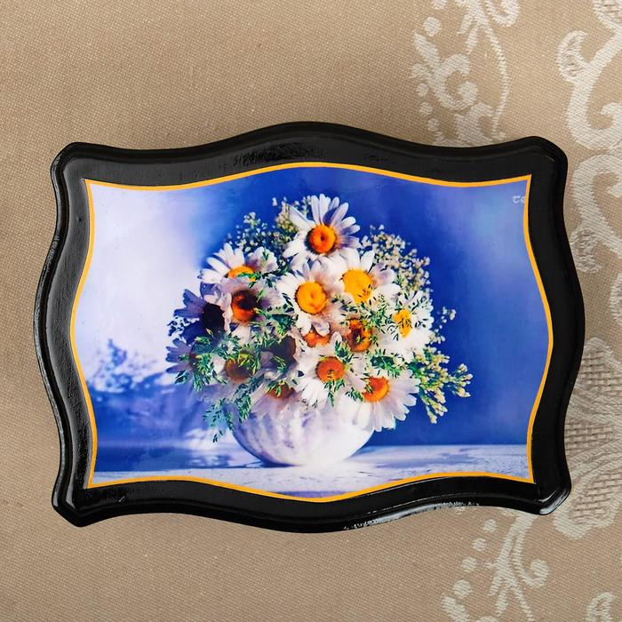 Шкатулка «Цветы», 12×16 см, лаковая миниатюра микс Шкатулка «Цветы», 12×16 см, лаковая миниатюра микс