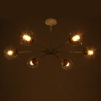 Люстра "Даллас" 6х40Вт E27 белый-золото 83х83х35 см BayerLux