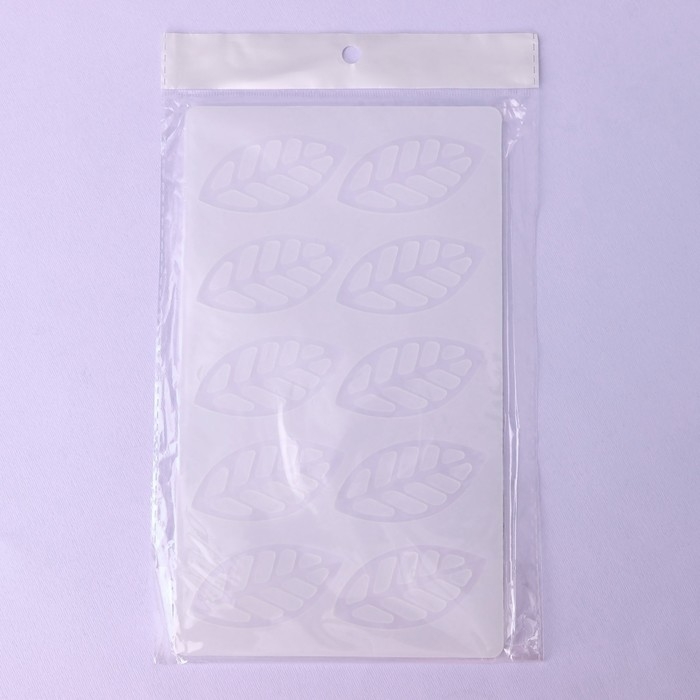 Форма для шоколада «Листья вишни», силикон, 10 ячеек, 23×13×0,3 см, цвет прозрачный