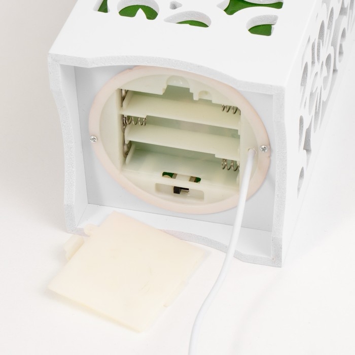 Ночник Ночник "Цветы" LED от батареек 3хААА USB зеленый 10х10х23см RISALUX