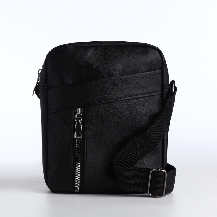 Сумка мужская на молнии, цвет чёрный Сумка мужская на молнии, цвет чёрный