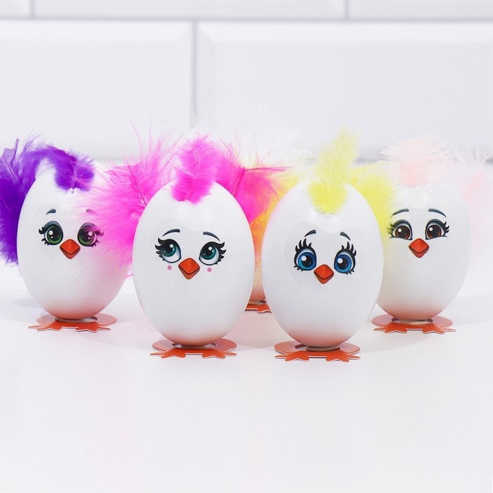 Набор для украшения яиц на подложке &laquo;Панки&raquo; на пасху, 13 х 10 см.