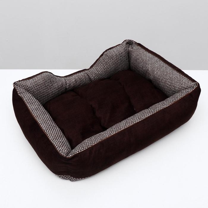 Лежанка  Лежанка "Лофт мокко №4", 70 х 55 х 20 см, темно-коричневый