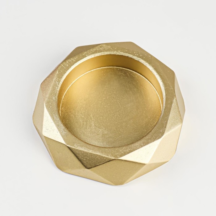 Подсвечник Подсвечник "Грани", 2,3х10 см, золото