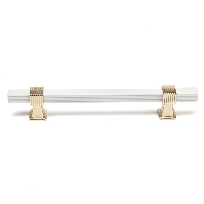 Ручка скоба CAPPIO PK117, м/о 128 мм, цвет белый/золото Ручка скоба CAPPIO PK117, м/о 128 мм, цвет белый/золото