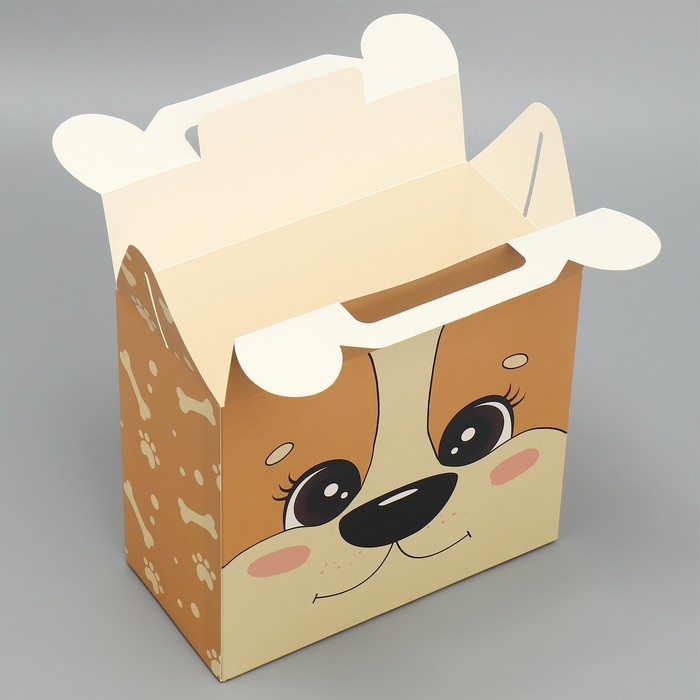 Коробка подарочная складная, упаковка, «Корги», 23 х 20 х 10 см Коробка подарочная складная, упаковка, «Корги», 23 х 20 х 10 см