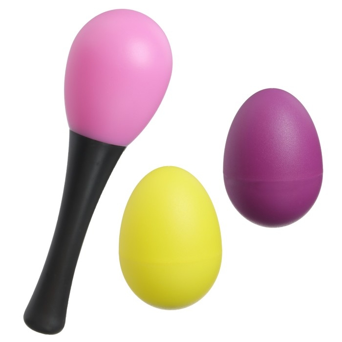 Набор погремушек «Перкуссионный маракас, 2 яичка», шейкеры, цвет МИКС, Крошка Я