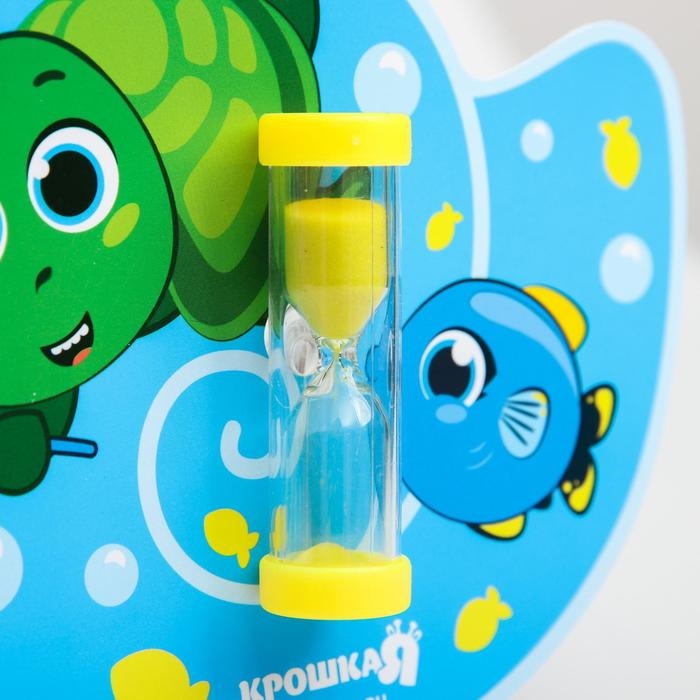 Песочные часы детские для чистки зубов на присоске «Черепашка», 3 минуты Песочные часы детские для чистки зубов на присоске «Черепашка», 3 минуты