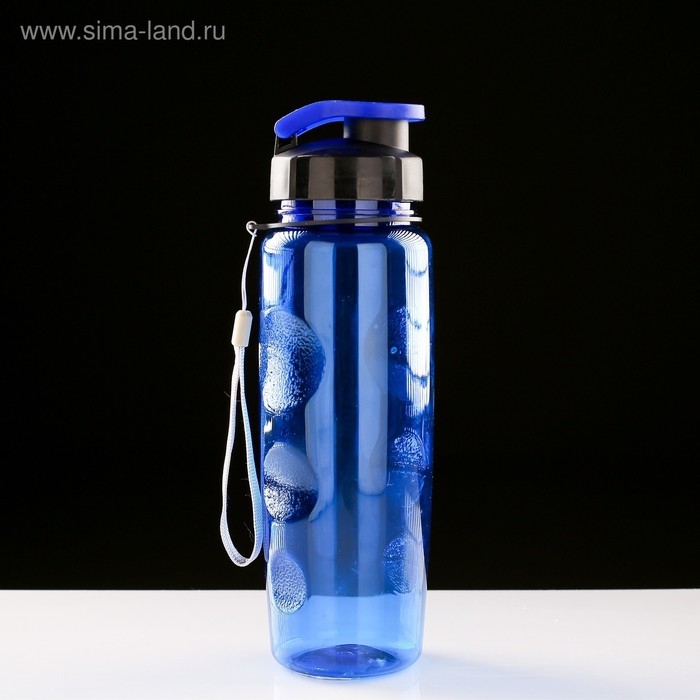 Бутылка для воды спортивная, 650 мл, 23 х 7 см, синяя Бутылка для воды спортивная, 650 мл, 23 х 7 см, синяя