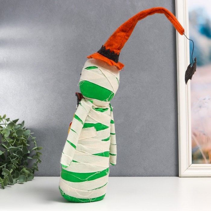 Кукла интерьерная Кукла интерьерная "Мумия в колпаке с летучей мышью" 40х10 см