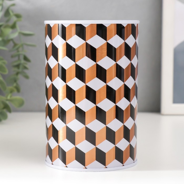 Копилка металл Копилка металл "Соты/кубики" МИКС 8х8х12,5 см