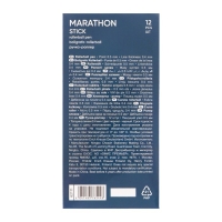 Ручка-роллер ErichKrause Marathon Stick, узел 0.5 мм, чернила чёрные, мягкое и тонкое письмо, длина линии письма 1200 метров
