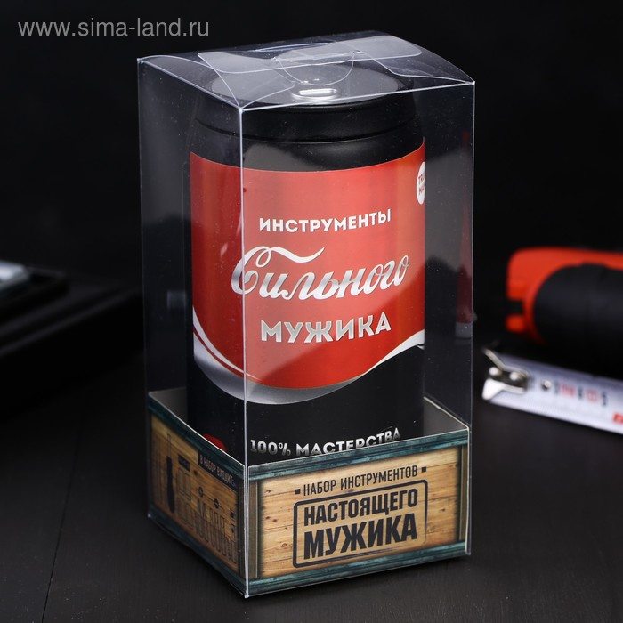 Набор инструментов в банке «Инструменты сильного мужика», 13 предметов Набор инструментов в банке «Инструменты сильного мужика», 13 предметов