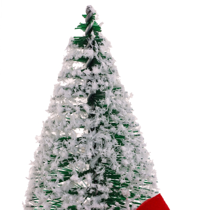 Новогодний декор «Ёлка на подставке с бантом», заснеженная, 6 × 6 × 15 см Новогодний декор «Ёлка на подставке с бантом», заснеженная, 6 × 6 × 15 см