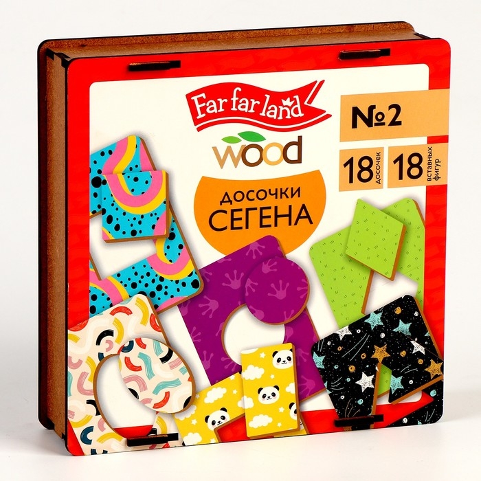Лото «Досочки Сегена № 2», 18 досочек, 18 вставных фигур Лото «Досочки Сегена № 2», 18 досочек, 18 вставных фигур
