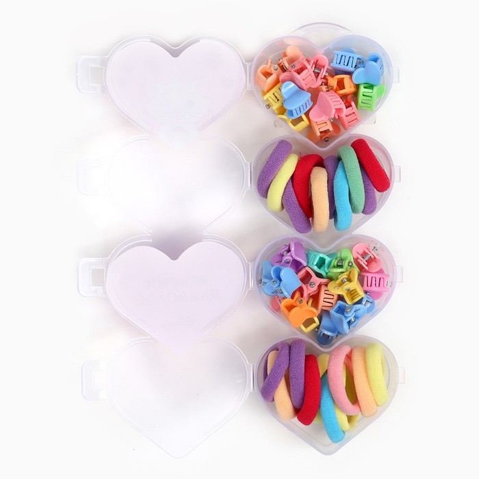 Набор подарочный, резинка для волос 20 шт, заколка крабик 20 шт, Коты аристократы Набор подарочный, резинка для волос 20 шт, заколка крабик 20 шт, Коты аристократы