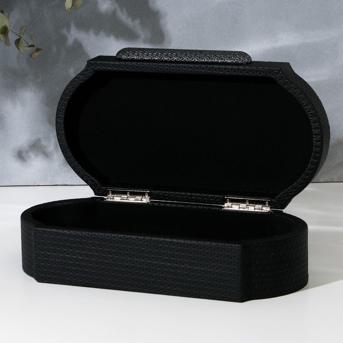 Шкатулка для украшений «Чёрный узор» экокожа, набор 2 шт. Шкатулка для украшений «Чёрный узор» экокожа, набор 2 шт.