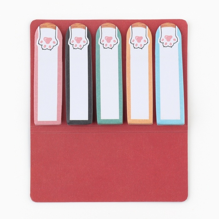 Новый год. Стикеры закладки с липким слоем «Фигурное объедание», 5 шт на подложке, 20 л