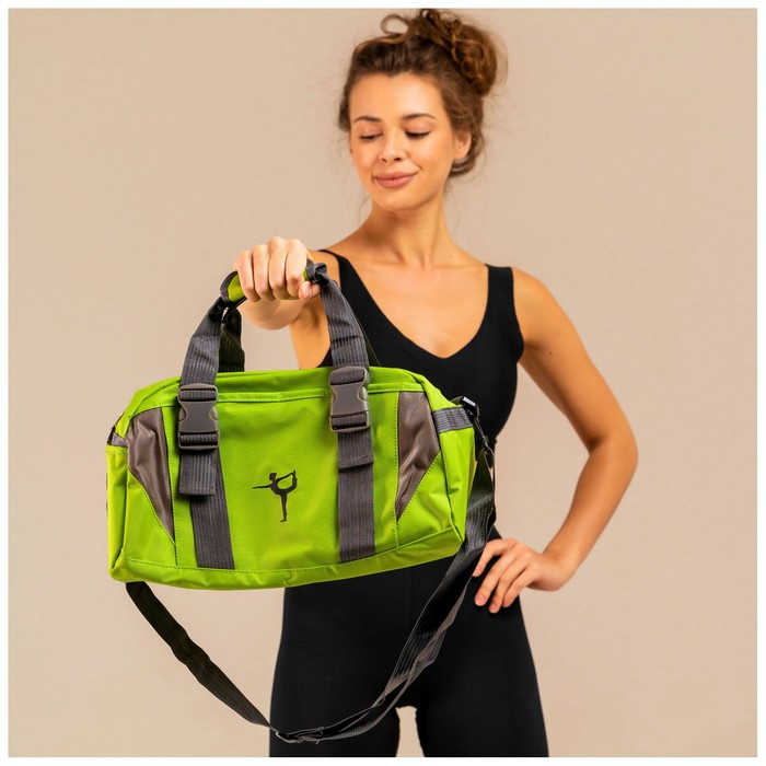 Сумка для йоги и гимнастики Sangh, 37х20х20 см, цвет зелёный Сумка для йоги и гимнастики Sangh, 37х20х20 см, цвет зелёный