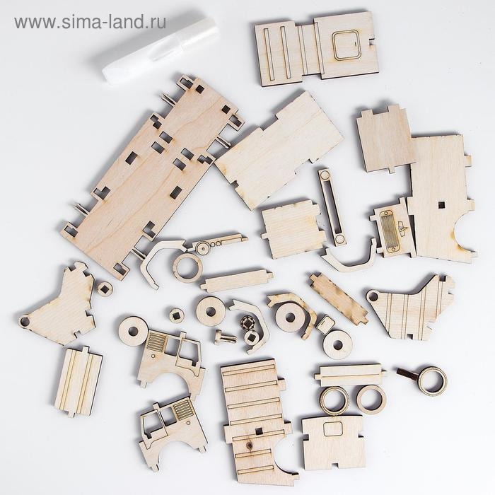 Деревянный конструктор «Мусоровоз», 37 деталей, 15х5,5х6 см Деревянный конструктор «Мусоровоз», 37 деталей, 15х5,5х6 см