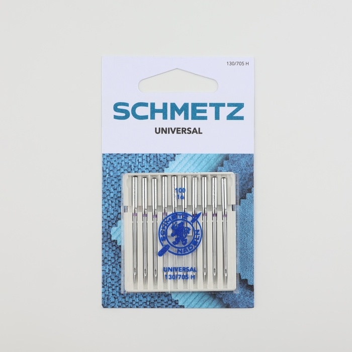 Иглы для бытовых швейных машин, универсальные, №100, 10 шт Иглы для бытовых швейных машин, универсальные, №100, 10 шт