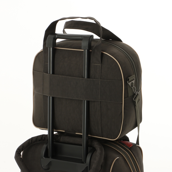 Чемодан малый с сумкой Чемодан малый с сумкой "Краски", отдел на молнии, наружный карман, цвет серый