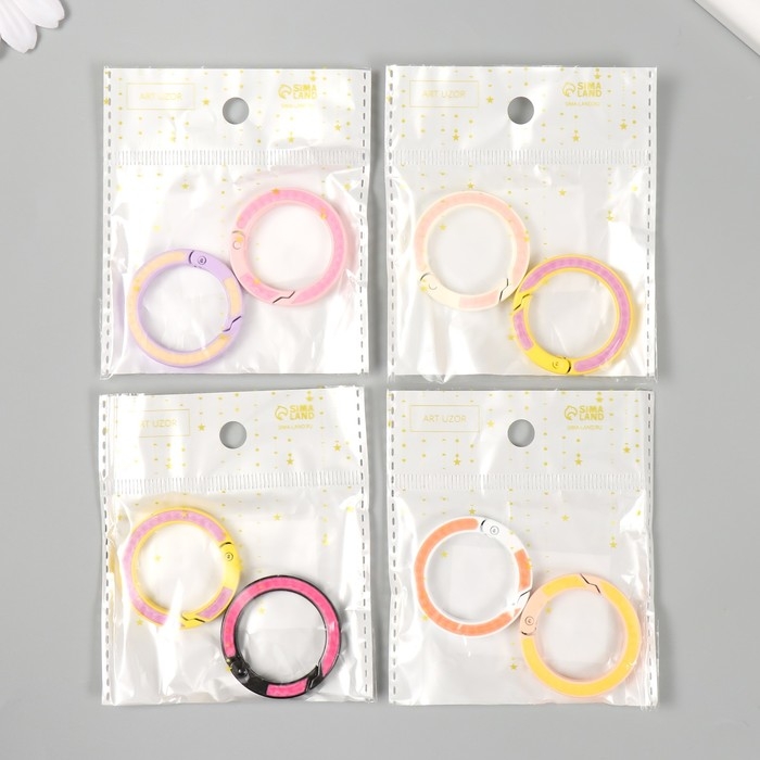 Карабин металл Карабин металл "Кольцо. Вставки" МИКС 3,6х3,6 см