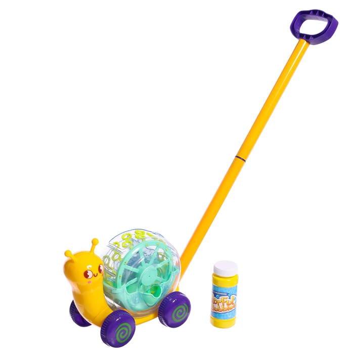 Каталка-генератор мыльных пузырей «Улитка», на палке Каталка-генератор мыльных пузырей «Улитка», на палке