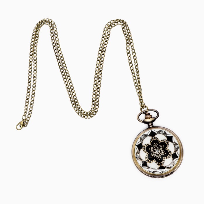 Часы карманные Часы карманные "Цветок", кварцевые, d-4.5 см