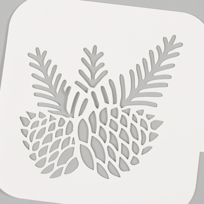 Трафарет пластиковый Трафарет пластиковый "Еловые шишки", размер 9х9 см