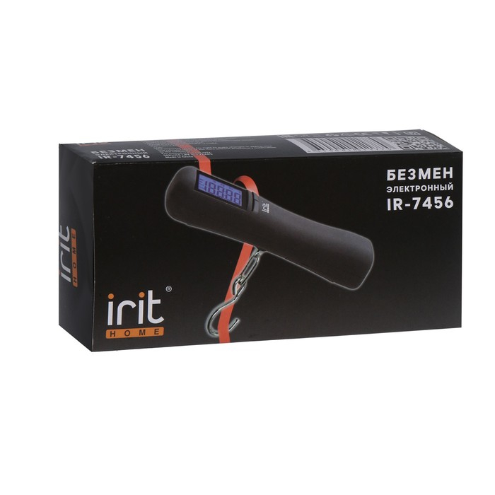 Безмен Irit IR-7456, электронный, до 40 кг, ЖК-дисплей, чёрный Безмен Irit IR-7456, электронный, до 40 кг, ЖК-дисплей, чёрный