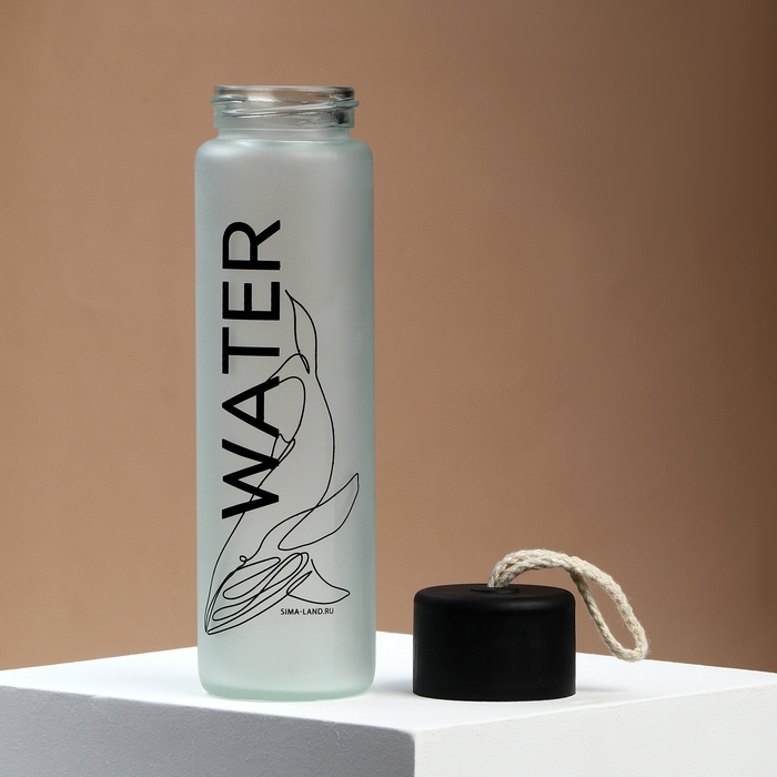 Бутылка для воды WATER, стекло, цвет МИКС, 350 мл Бутылка для воды WATER, стекло, цвет МИКС, 350 мл