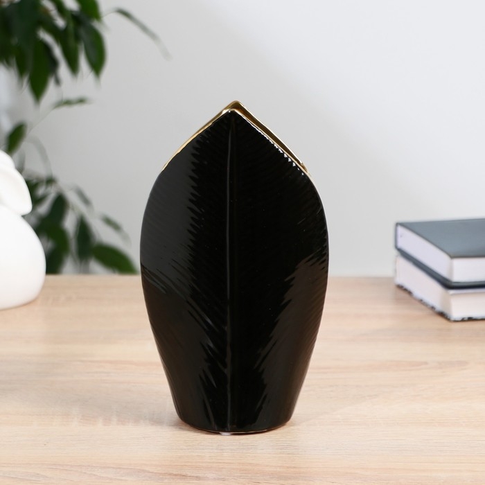 Ваза керамика настольная Ваза керамика настольная "Кэнди" 20 см, чёрный