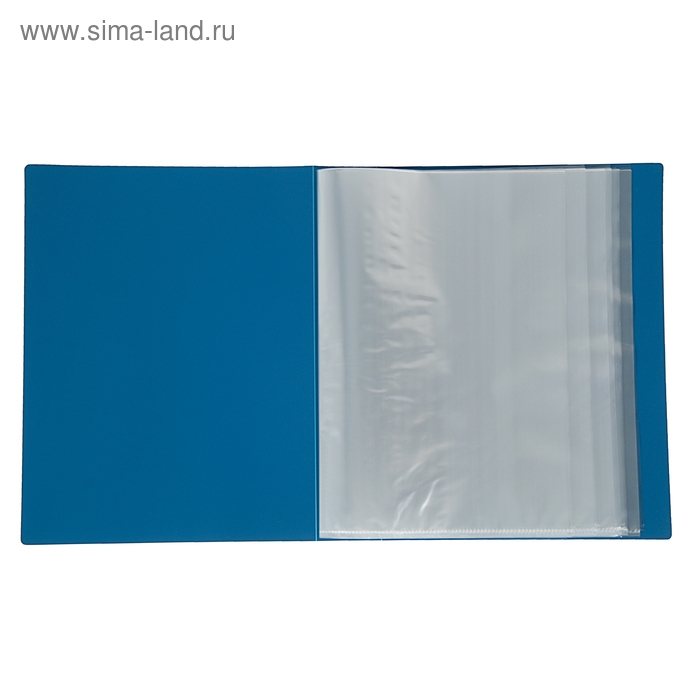 Папка с 80 вкладышами А4, 700 мкм, Calligrata, текстура Папка с 80 вкладышами А4, 700 мкм, Calligrata, текстура "песок", синяя