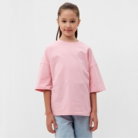Футболка детская MINAKU:Basic line kids цвет пыльная роза, рост 146