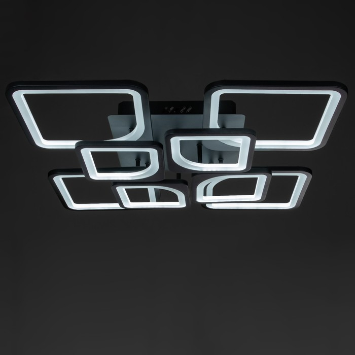 Люстра с ПДУ 59112/8BK LED 240Вт 3000-6000К диммер черный 55х55х10 см