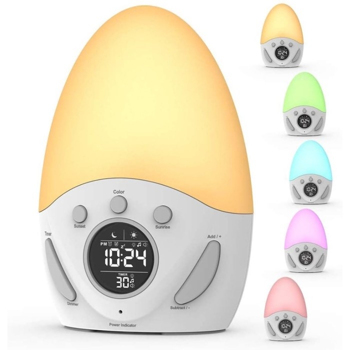 Часы - лампа настольные с будильником, календарем, таймером сна, 10.5 х 18.3 см, USB Часы - лампа настольные с будильником, календарем, таймером сна, 10.5 х 18.3 см, USB