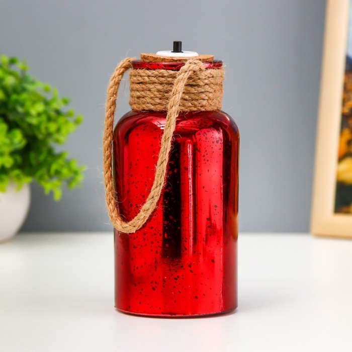 Ночник Ночник "Ласси" LED от батареек красный 8х8х17 см RISALUX