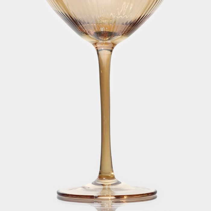 Набор бокалов для вина стеклянный Magistro «Иллюзия», 550 мл, 10×24 см, 6 шт, цвет золотой Набор бокалов для вина стеклянный Magistro «Иллюзия», 550 мл, 10×24 см, 6 шт, цвет золотой