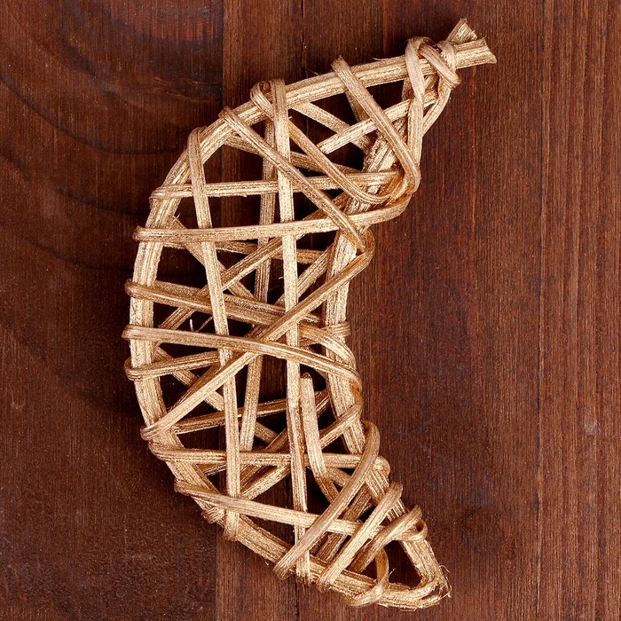 Декор для творчества из лозы «Месяц» набор 3 шт., размер 1 шт. — 7 × 3,5 см, цвет золото Декор для творчества из лозы «Месяц» набор 3 шт., размер 1 шт. — 7 × 3,5 см, цвет золото