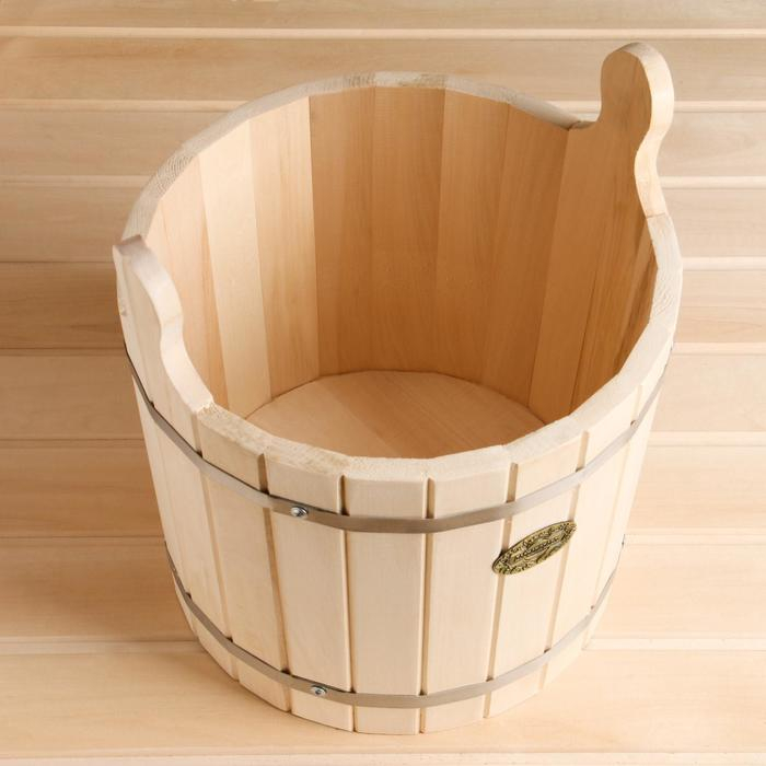 Запарник-ведро из липы, 15 л, с крышкой,  Запарник-ведро из липы, 15 л, с крышкой, "Добропаровъ"