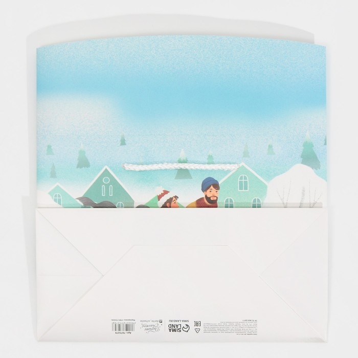 Пакет-коробка «Новый год вместе», 28 х 20 х 13 см, Новый год Пакет-коробка «Новый год вместе», 28 х 20 х 13 см, Новый год